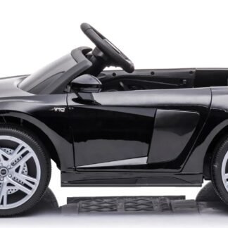 COCHE AUDI R8 SPORT 12V, NEGRO, ASIENTO CON FUNDA, RUEDAS GOMA, MANDO RC - INDA62-A300BLACK